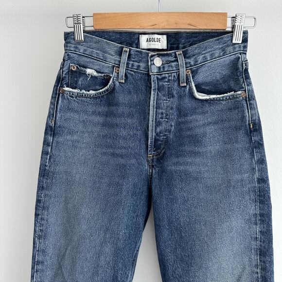 Agolde Jeans Lot of 2 Womens 23 Blue 90s Jean Imagine & Fen Wander Distressed - Picture 5 of 16